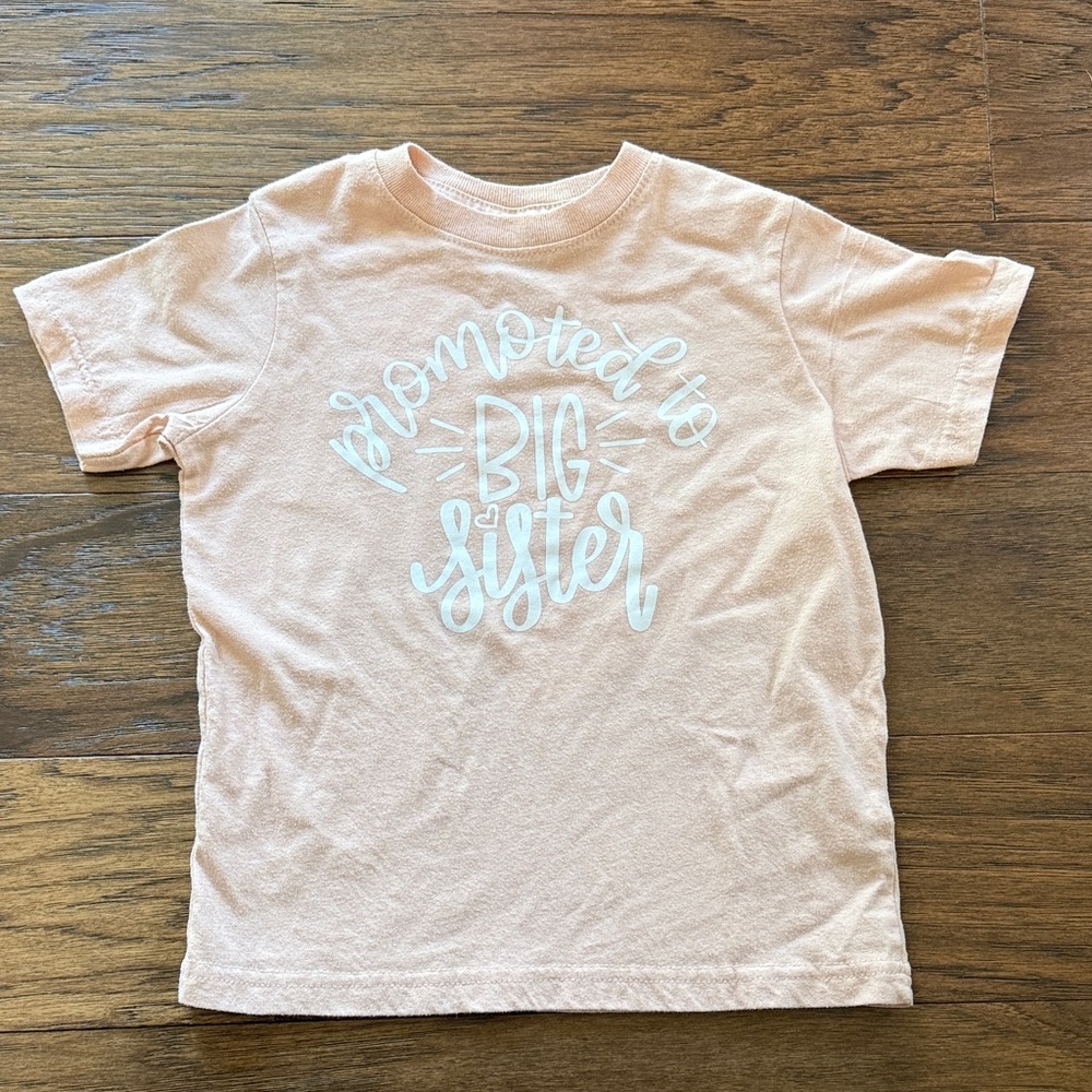 Promoted to Big Sister Peach T-Shirt